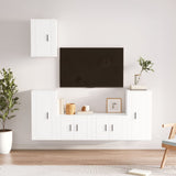NNEVL 5 Piece TV Cabinet Set White Engineered Wood
