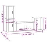 NNEVL 4 Piece TV Cabinet Set Sonoma Oak Engineered Wood