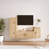 NNEVL 4 Piece TV Cabinet Set Sonoma Oak Engineered Wood