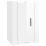 NNEVL 5 Piece TV Cabinet Set High Gloss White Engineered Wood