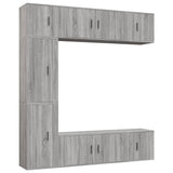 NNEVL 7 Piece TV Cabinet Set Grey Sonoma Engineered Wood