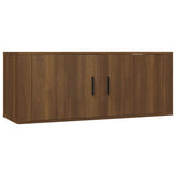 NNEVL 5 Piece TV Cabinet Set Brown Oak Engineered Wood