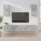 NNEVL 6 Piece TV Cabinet Set Concrete Grey Engineered Wood