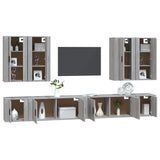 NNEVL 8 Piece TV Cabinet Set Grey Sonoma Engineered Wood