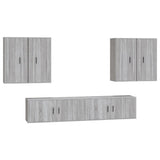 NNEVL 6 Piece TV Cabinet Set Grey Sonoma Engineered Wood