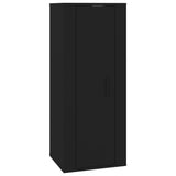 NNEVL 3 Piece TV Cabinet Set Black Engineered Wood
