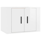 NNEVL 4 Piece TV Cabinet Set High Gloss White Engineered Wood