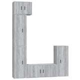NNEVL 5 Piece TV Cabinet Set Grey Sonoma Engineered Wood