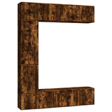 NNEVL 7 Piece TV Cabinet Set Smoked Oak Engineered Wood