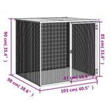 NNEVL Chicken Cage with Roof Anthracite 103x98x90 cm Galvanised Steel
