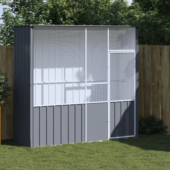 NNEVL Bird Cage Anthracite 215x78x200 cm Galvanised Steel