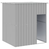 NNEVL Dog House with Roof Light Grey 165x153x181 cm Galvanised Steel