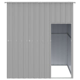 NNEVL Dog House with Roof Light Grey 165x153x181 cm Galvanised Steel