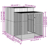 NNEVL Chicken Cage with Run Anthracite 165x251x181 cm Galvanised Steel