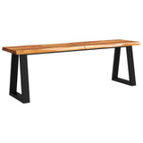 NNEVL Bench with Live Edge 140 cm Solid Wood Acacia