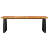 NNEVL Bench with Live Edge 140 cm Solid Wood Acacia