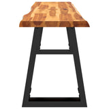 NNEVL Bench with Live Edge 140 cm Solid Wood Acacia
