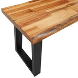 NNEVL Bench with Live Edge 140 cm Solid Wood Acacia