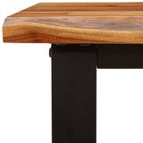NNEVL Bench with Live Edge 140 cm Solid Wood Acacia