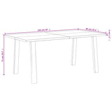 NNEVL Dining Table 150x90x75 cm Solid Wood Acacia