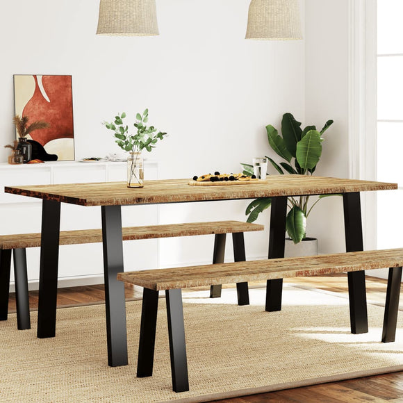 NNEVL Dining Table 150x90x75 cm Solid Wood Acacia