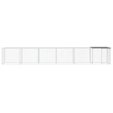 NNEVL Chicken Cage with Roof Anthracite 603x98x90 cm Galvanised Steel