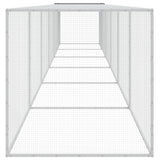 NNEVL Chicken Cage with Roof Anthracite 603x98x90 cm Galvanised Steel
