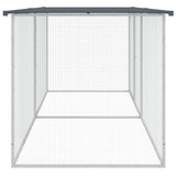 NNEVL Chicken Cage with Roof Anthracite 203x98x90 cm Galvanised Steel