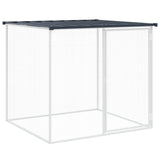 NNEVL Chicken Cage with Roof Anthracite 203x98x90 cm Galvanised Steel