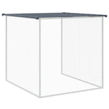 NNEVL Chicken Cage with Roof Anthracite 203x98x90 cm Galvanised Steel