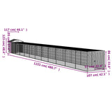 NNEVL Chicken Cage with Run Anthracite 117x1221x123 cm Galvanised Steel