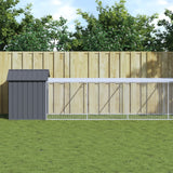 NNEVL Chicken Cage with Run Anthracite 117x1221x123 cm Galvanised Steel