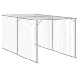 NNEVL Chicken Cage with Run Light Grey 117x609x123 cm Galvanised Steel