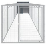 NNEVL Dog House with Run Anthracite 110x813x110 cm Galvanised Steel