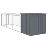 NNEVL Chicken Cage with Run Anthracite 110x405x110 cm Galvanised Steel