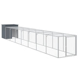 NNEVL Chicken Cage with Run Anthracite 110x813x110 cm Galvanised Steel