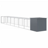 NNEVL Chicken Cage with Run Anthracite 110x813x110 cm Galvanised Steel