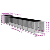 NNEVL Chicken Cage with Run Anthracite 110x813x110 cm Galvanised Steel