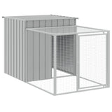 NNEVL Chicken Cage with Run Light Grey 110x609x110 cm Galvanised Steel