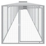 NNEVL Chicken Cage with Run Light Grey 110x1221x110 cm Galvanised Steel