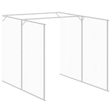 NNEVL Dog House with Run Light Grey 165x863x181 cm Galvanised Steel