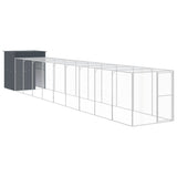 NNEVL Chicken Cage with Run Anthracite 165x1067x181 cm Galvanised Steel