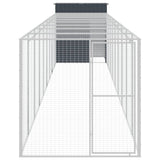 NNEVL Chicken Cage with Run Anthracite 165x1067x181 cm Galvanised Steel