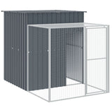 NNEVL Chicken Cage with Run Anthracite 165x1067x181 cm Galvanised Steel
