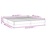 NNEVL Bed Frame Black 107x203 cm King Single Size Fabric