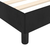 NNEVL Bed Frame Black 107x203 cm King Single Size Velvet