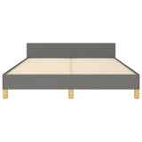 NNEVL Bed Frame Dark Grey 107x203 cm King Single Size Fabric