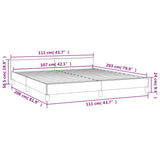 NNEVL Bed Frame Dark Grey 107x203 cm King Single Size Fabric