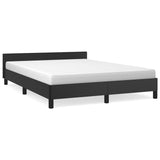 NNEVL Bed Frame Black 107x203 cm King Single Size Faux Leather