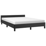 NNEVL Bed Frame Black 107x203 cm King Single Size Faux Leather